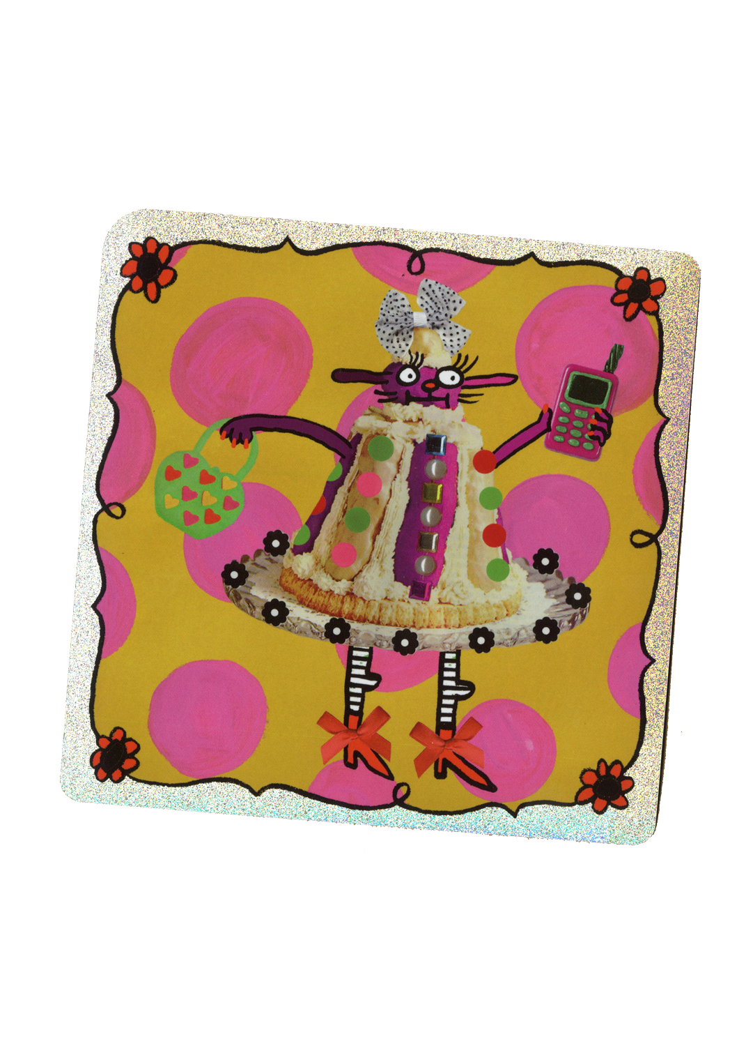Pudding dress glitter sticker