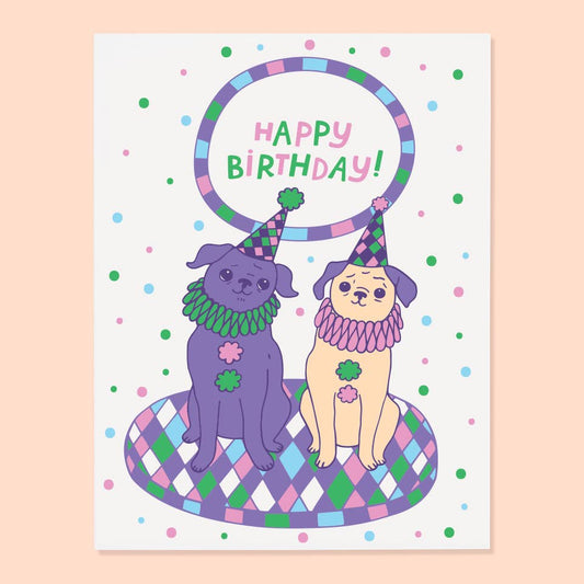 Clown Pugs card