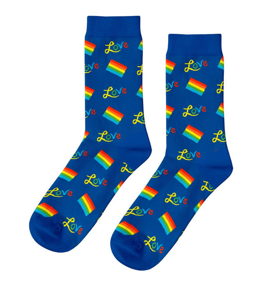 Rainbow Love Crew Socks