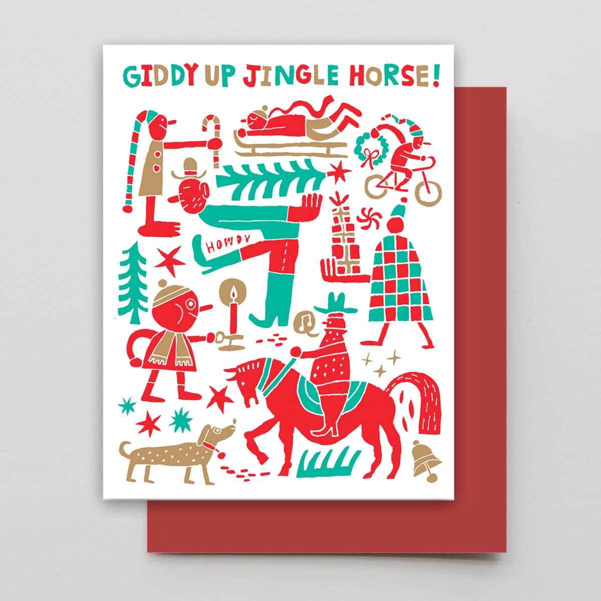 Giddy Up Jingle Horse! card