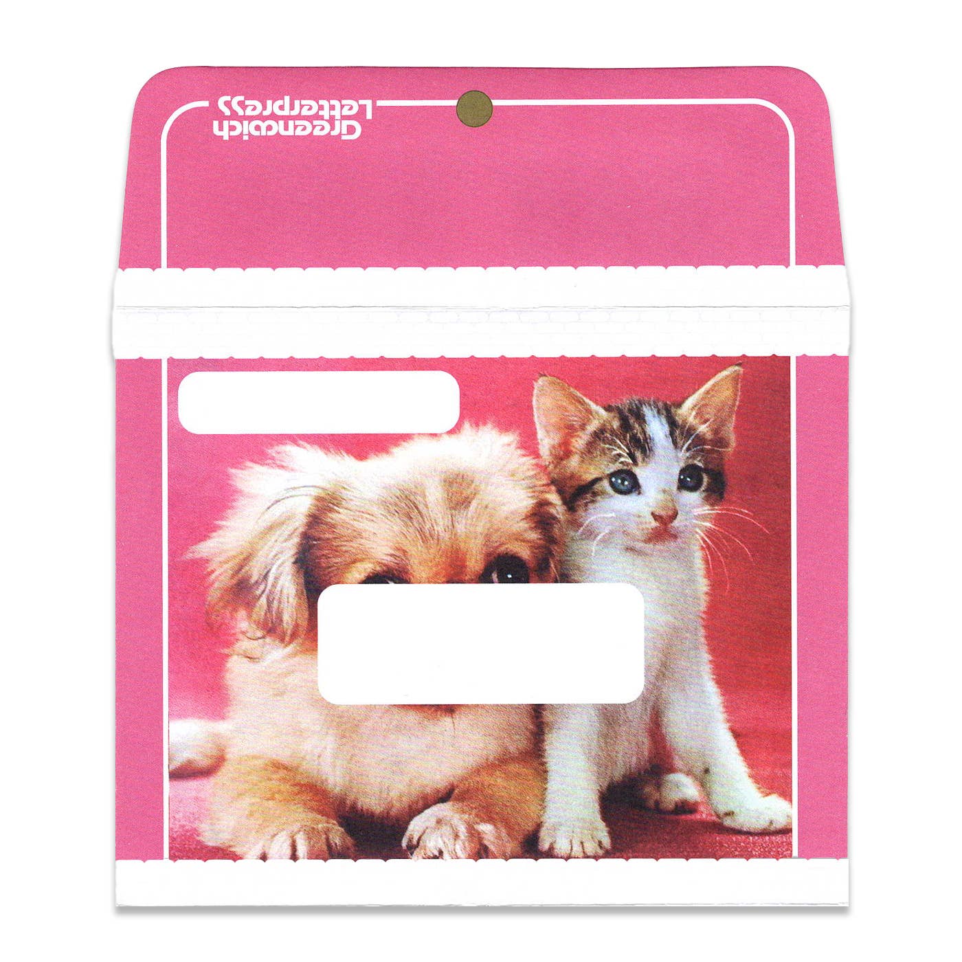 Pink Dog and Cat Friends Card