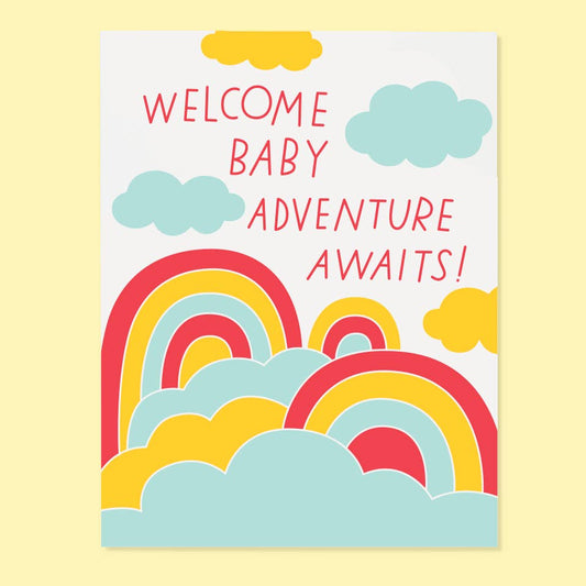 Baby Adventure card - New Baby card
