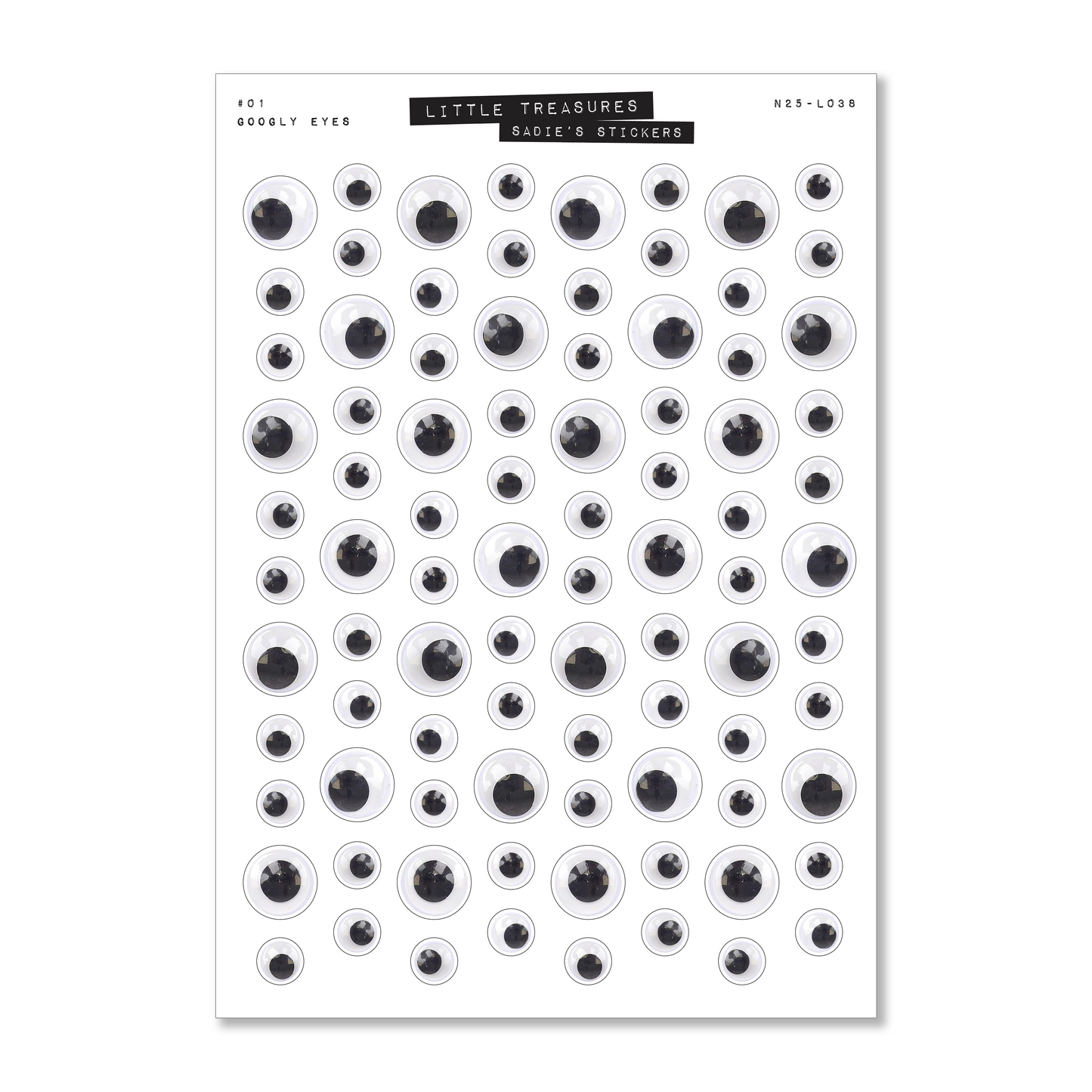 Googly Eyes Sticker Sheet