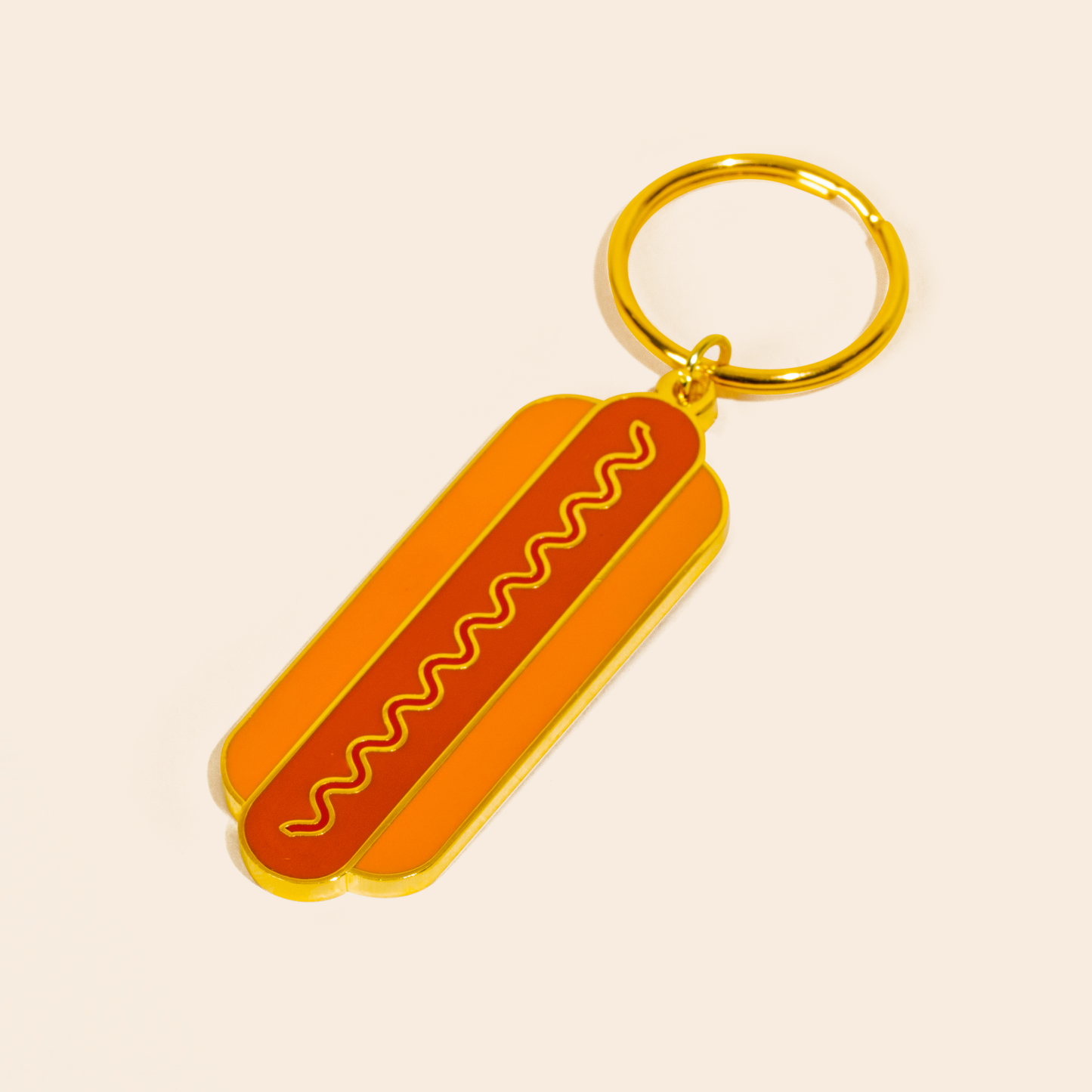 Hot Dog Keychain (double-sided!)