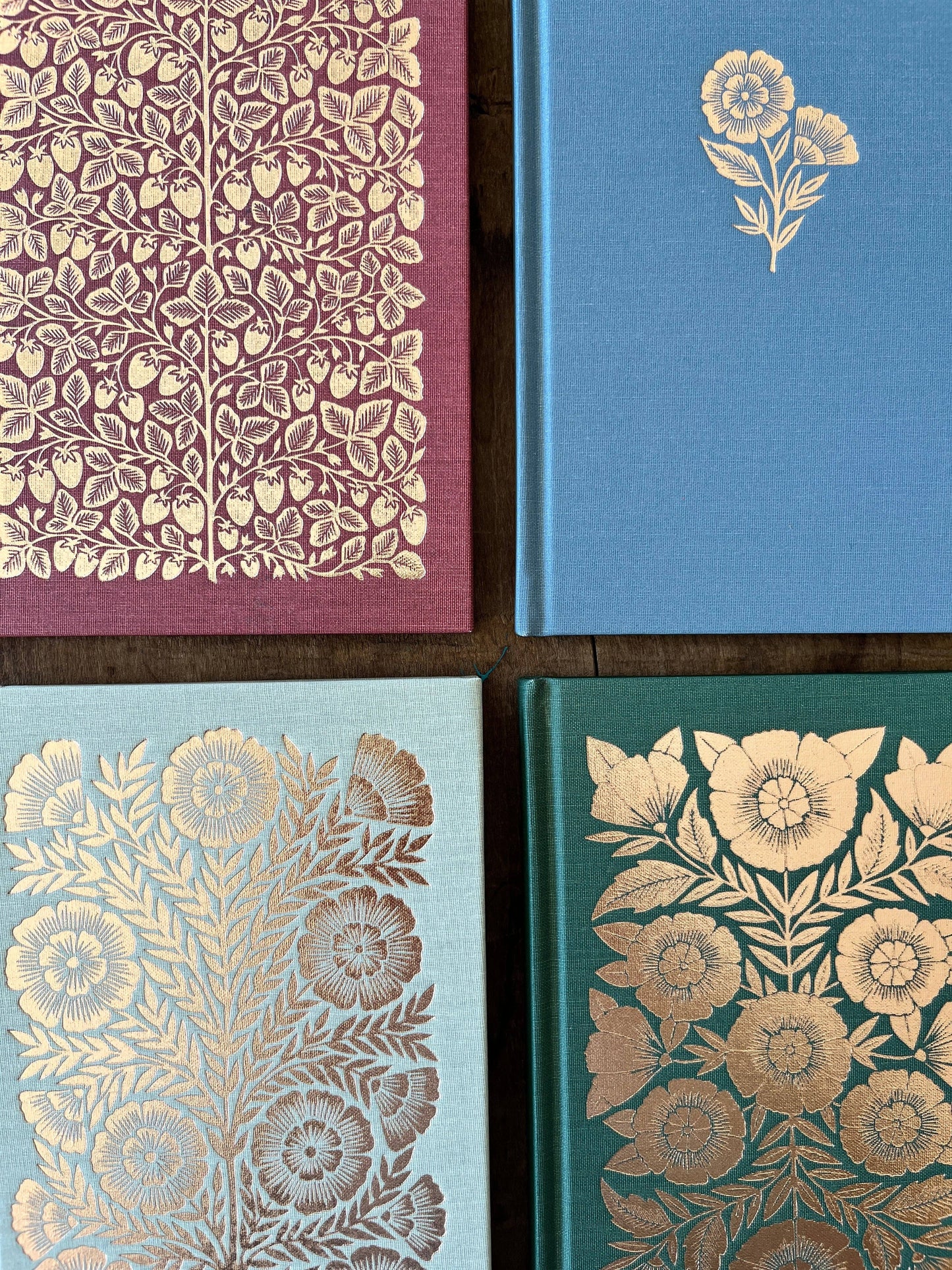 Jewel Green Foil Stamped Linen Journal