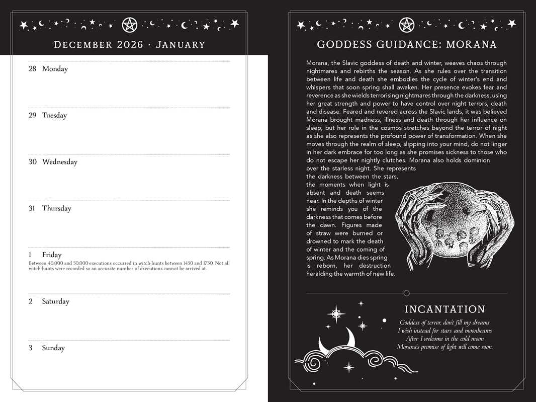 2027 Witch's Diary and Planner Calendar