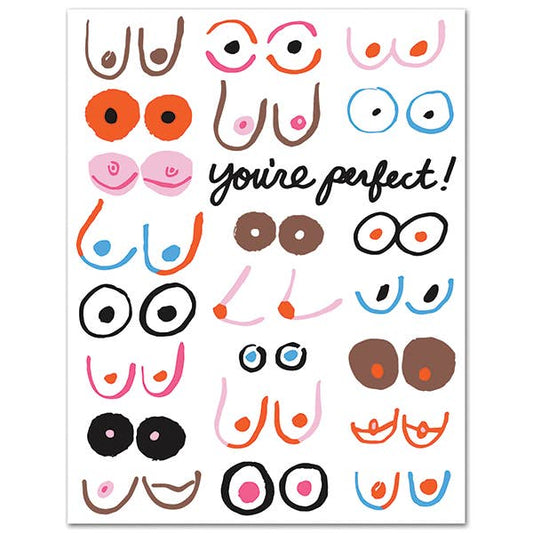 You're Perfect Boobs card