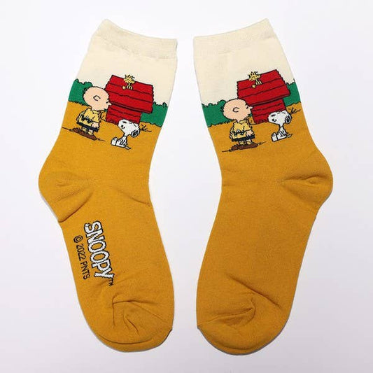 Charlie Brown & Snoopy Crew Socks