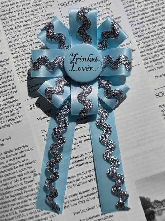 Blue & Silver Prize Ribbon Rosette