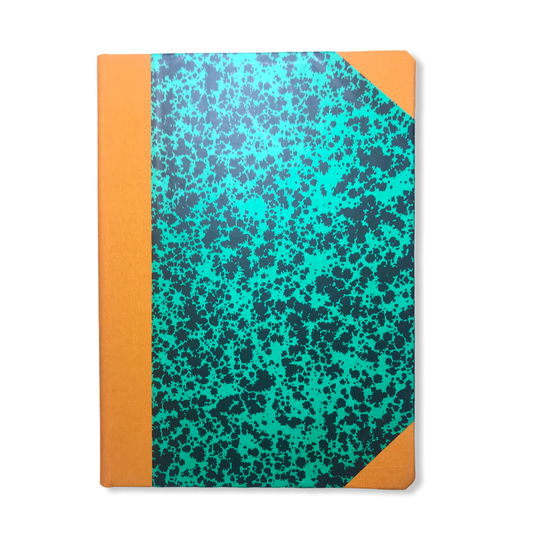 Pebble Cloud Green Blank Notebook