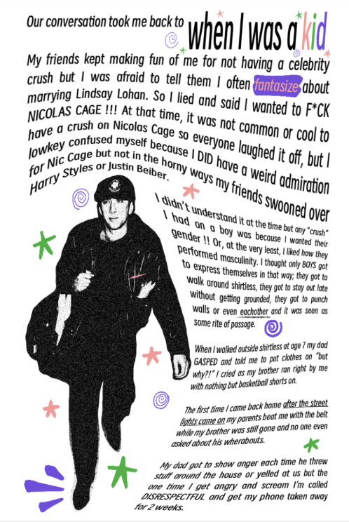 Nicolas Cage Made Me Gay Mini Zine