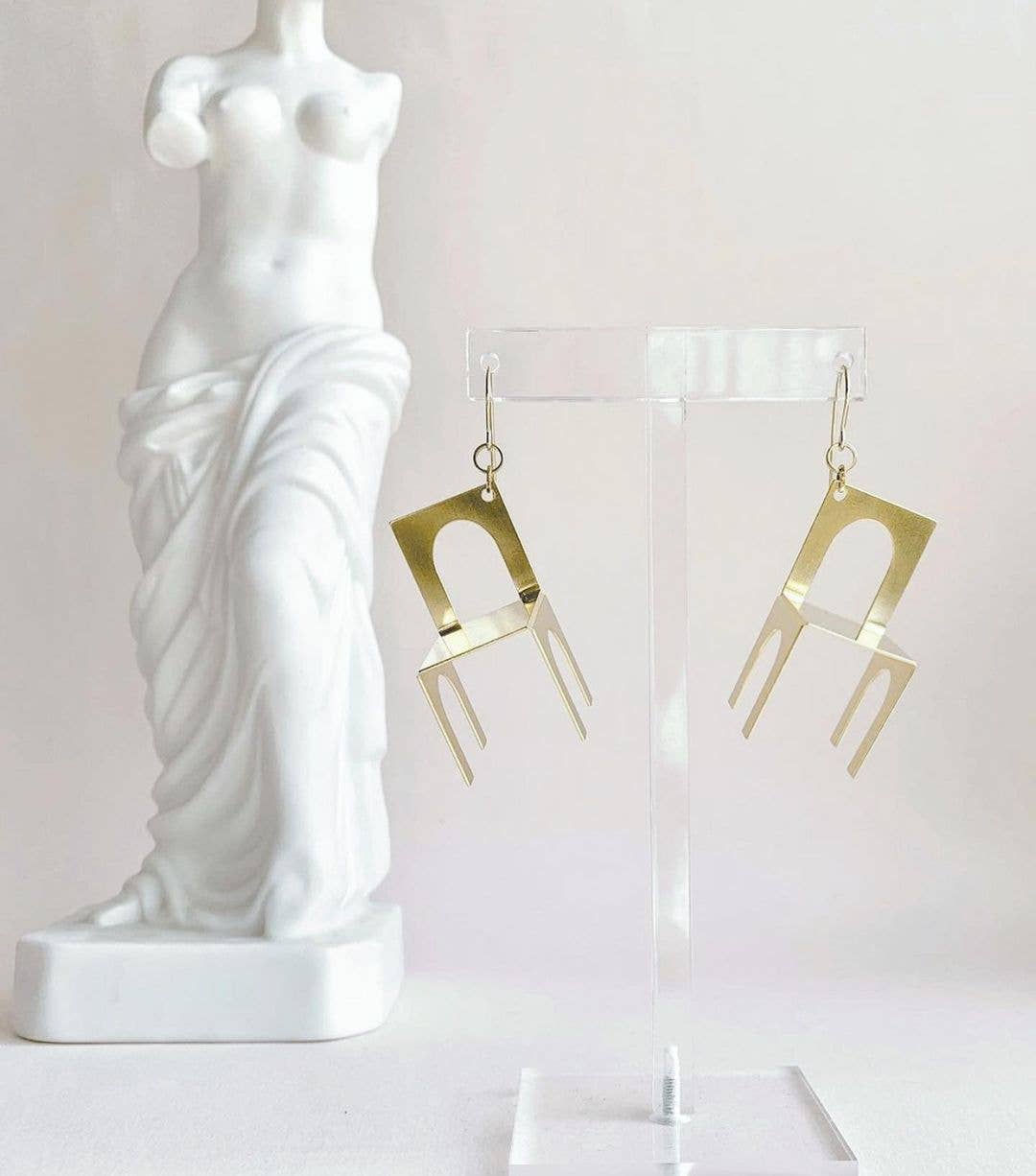 Cathedra Brass Earrings