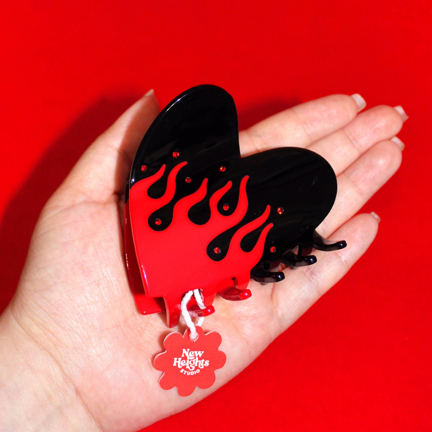 Dark Fury Heart Hair Claw