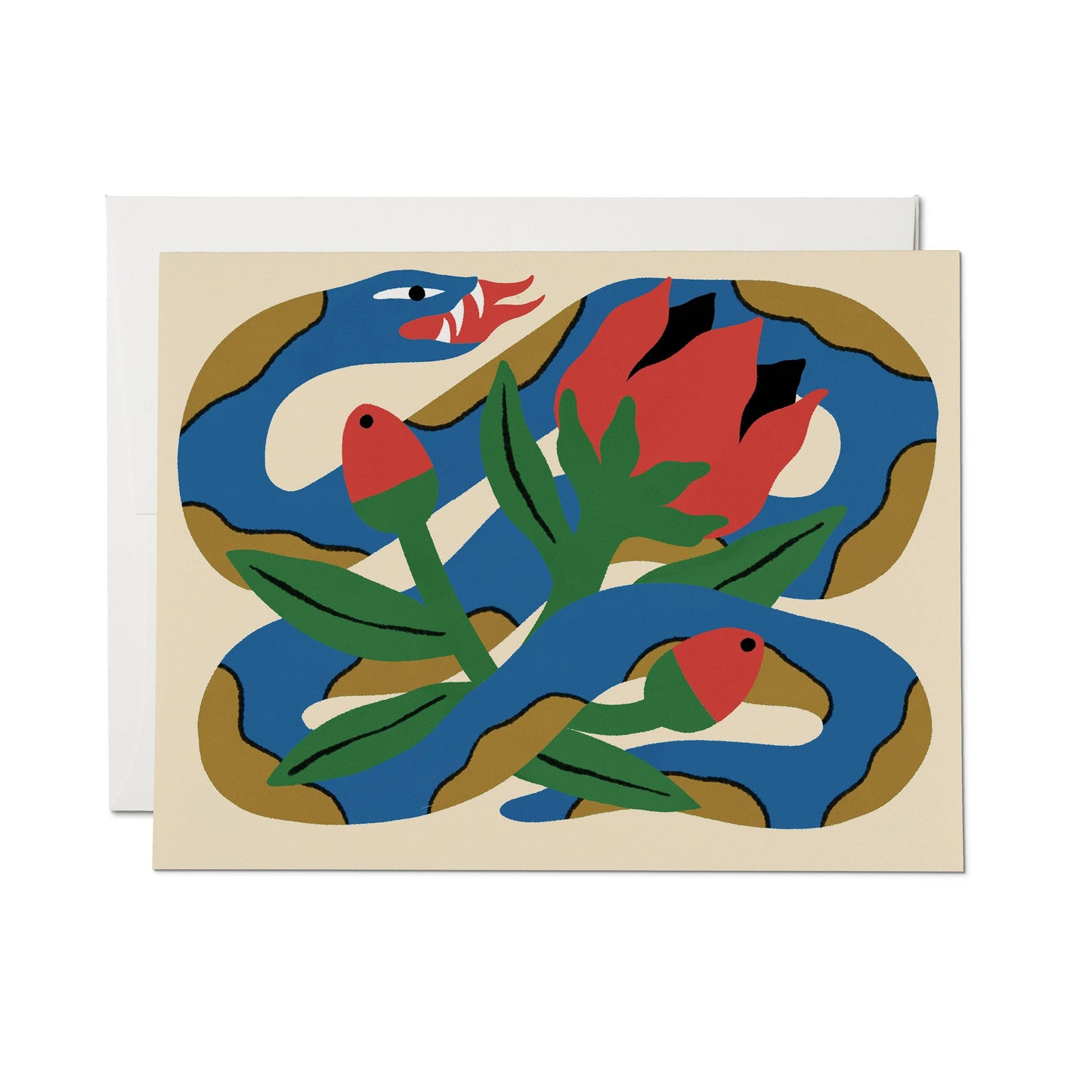 Snake and Rose card - Everyday card
