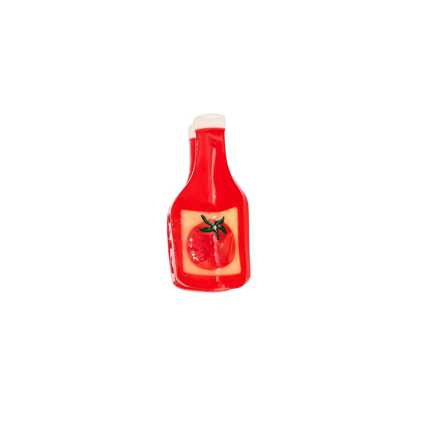 Mini Ketchup Hair Claw Clip