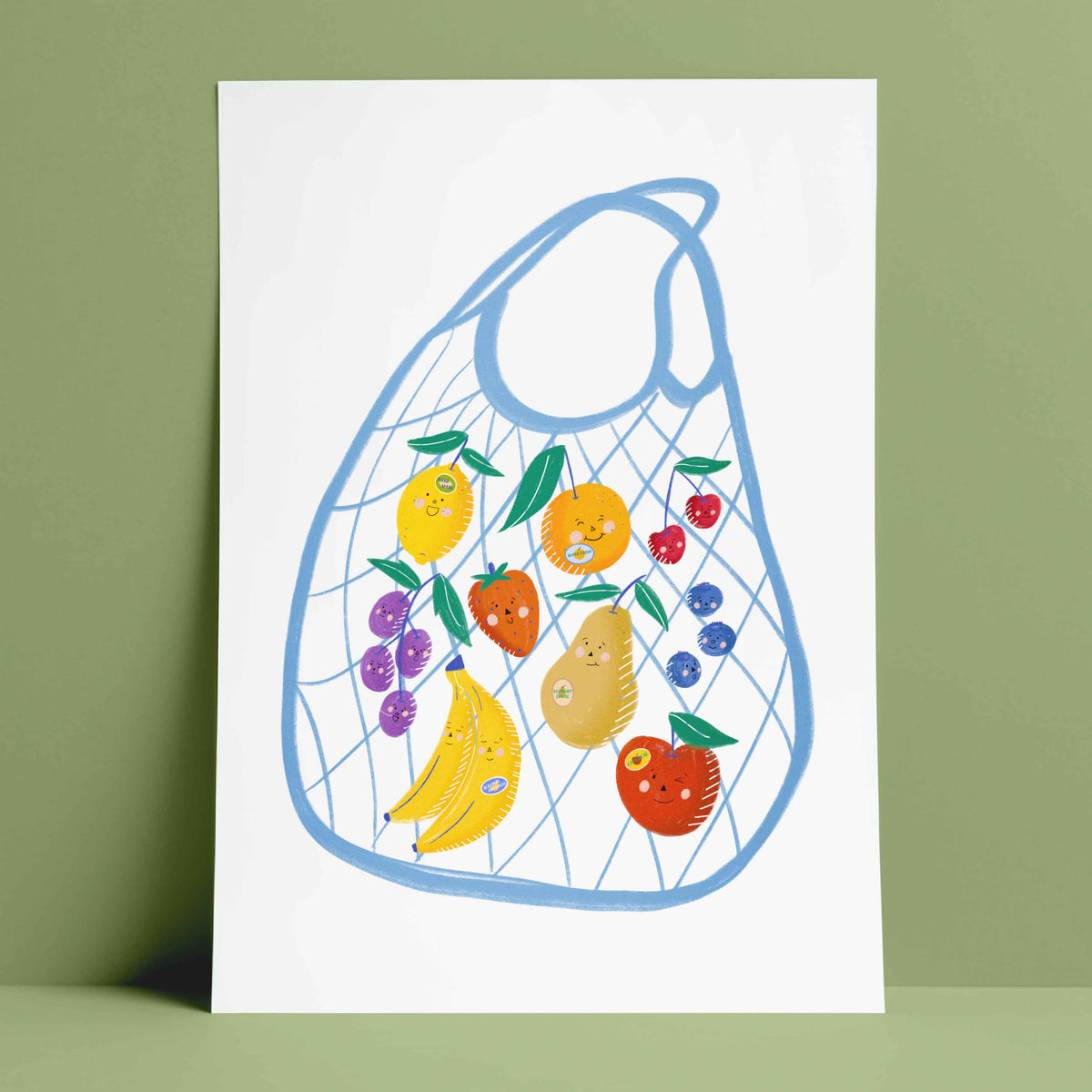 Friendly Fruits print