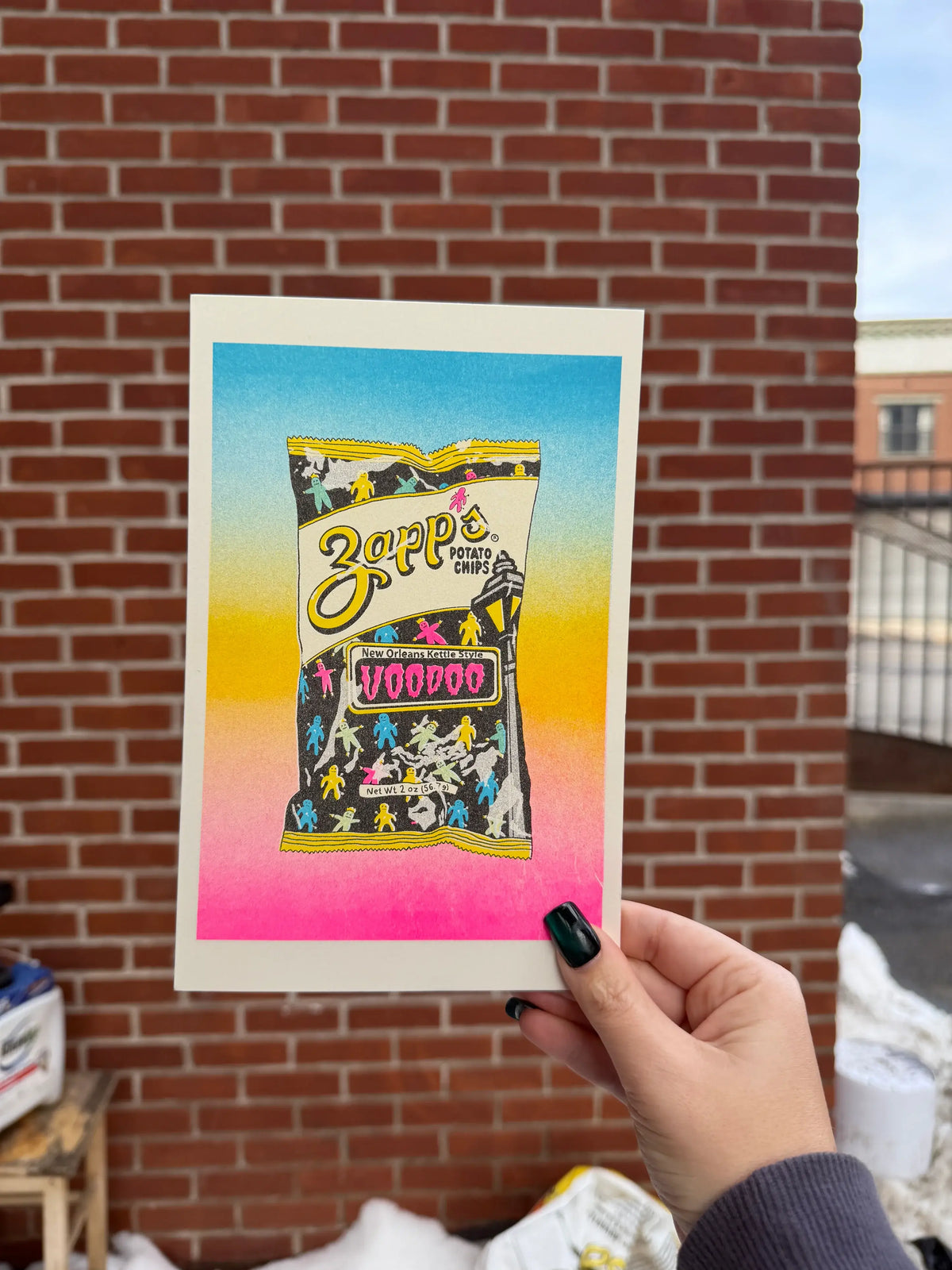 Zapp's Voodoo Chips Riso Print