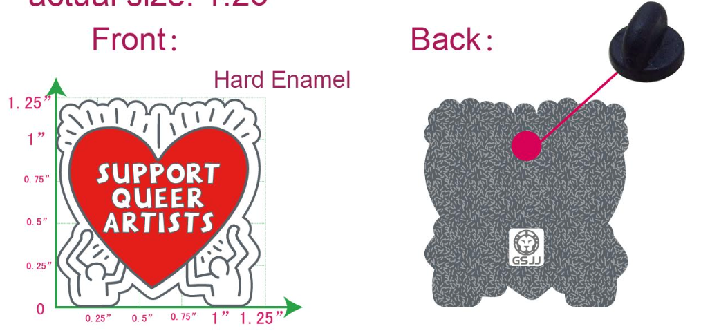 Support Queer Artists Enamel Pin