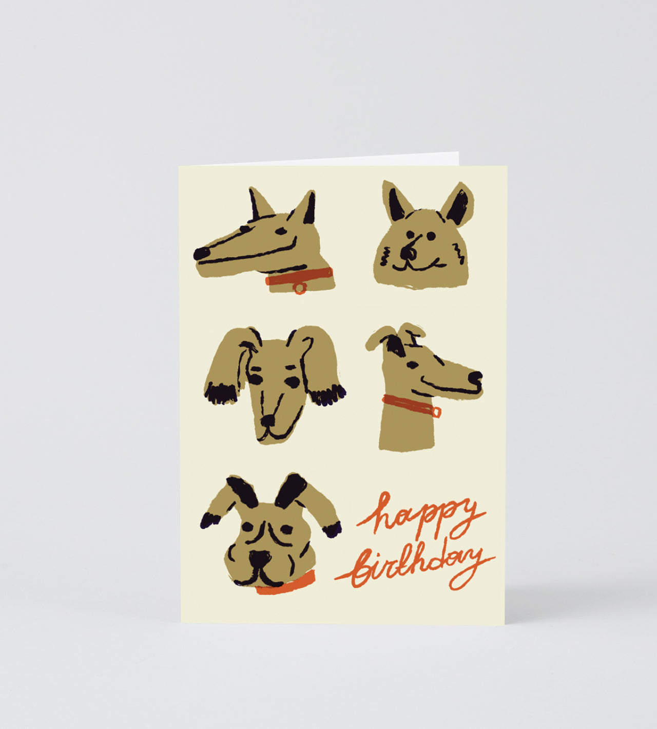 Five Dogs Birthday card