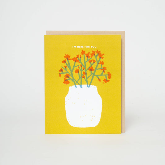 Here For You Flowers Sympathy Card