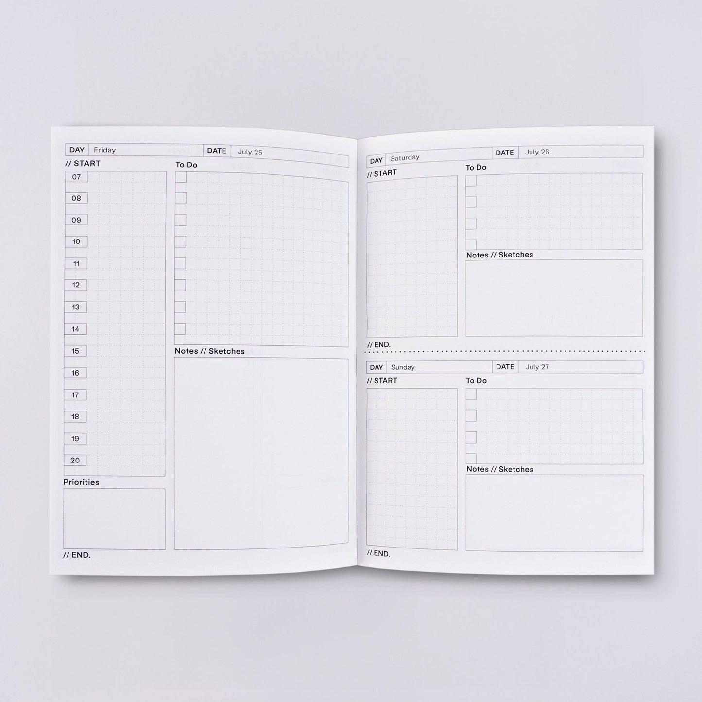 2025 Hinoki Dated Daily Planner Book