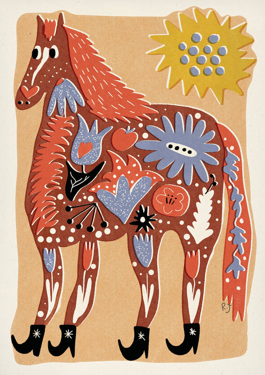 Folk Horse print