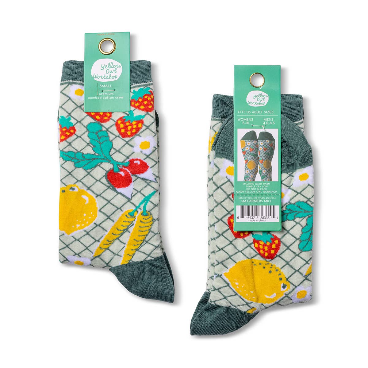 Farmer's Market Small Crew Socks