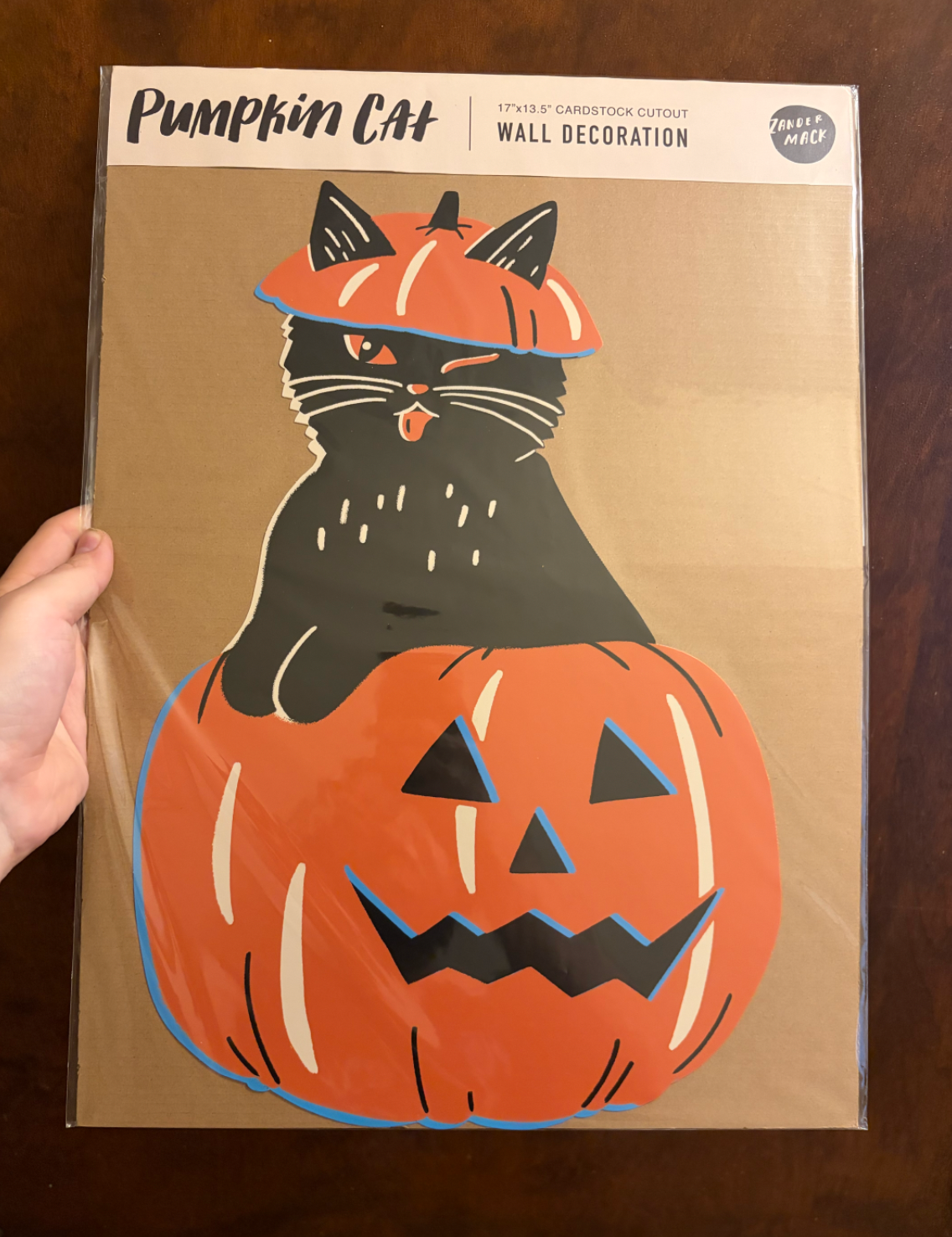 Pumpkin Cat Cutout Wall Decoration