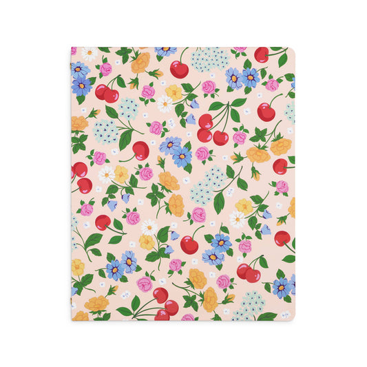 Flowers and Fruit Three Ring Binder