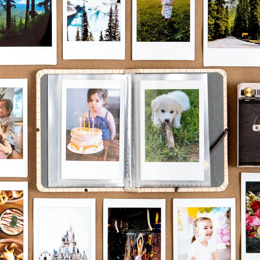 Pink Grid Mini Photo Album