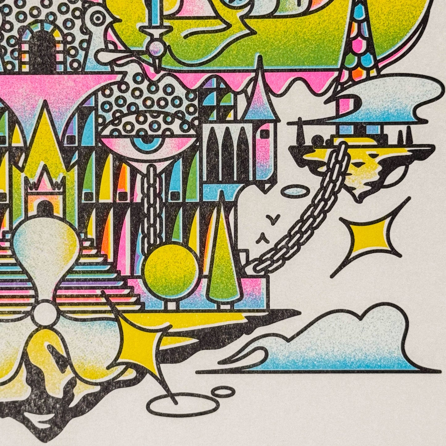 Fortress Risograph Print