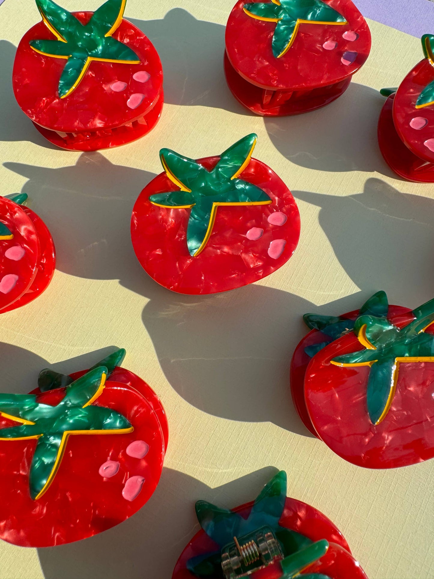 Tiny Tomato Hair Claw