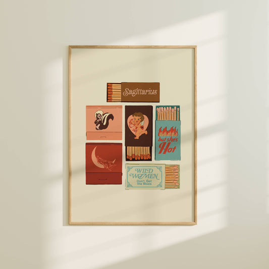 Sagittarius Matchbook print