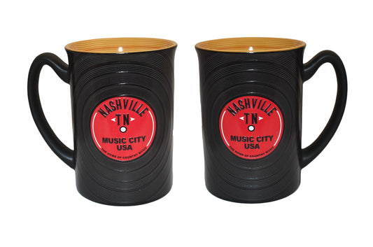 Nashville Embossed Record Mug