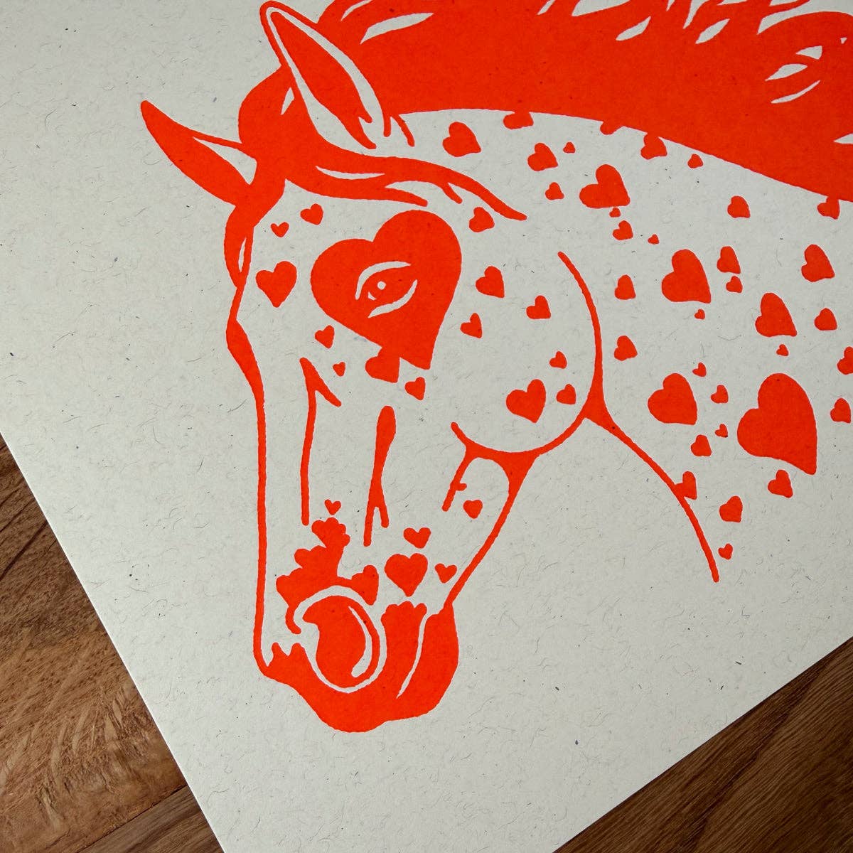 Bronco Hearts Print