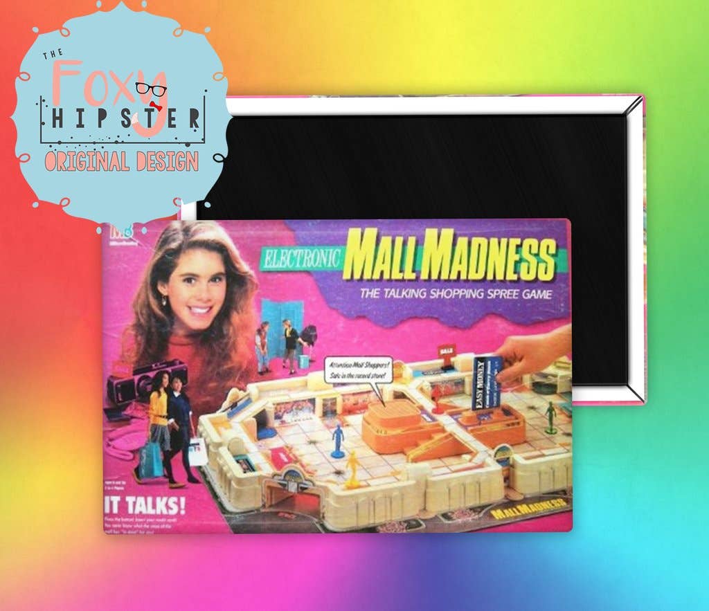 Mall Madness Board Game Fridge Magnet