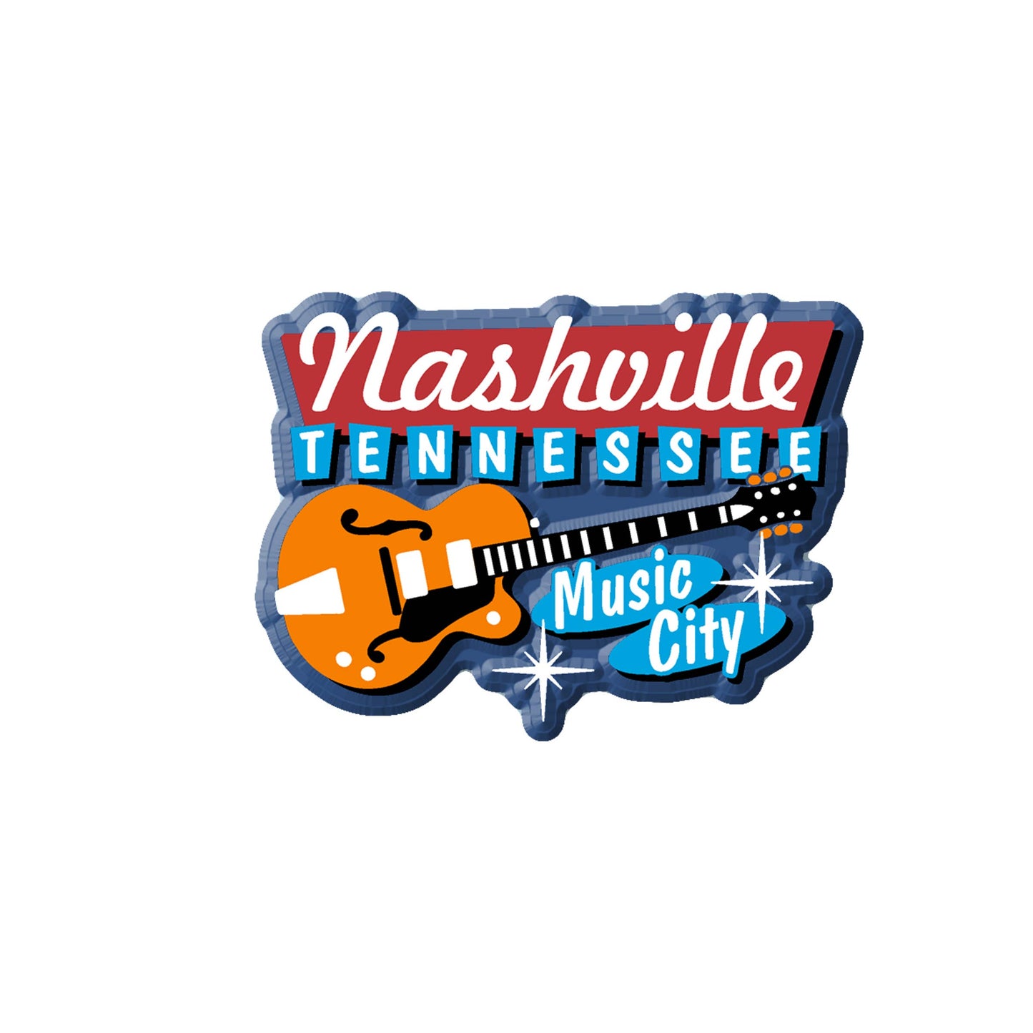 Nashville Guitar Sign Magnet