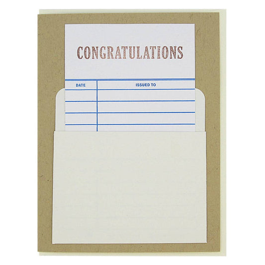 Library Congratulations card