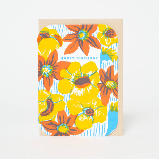Bold Flower Birthday card