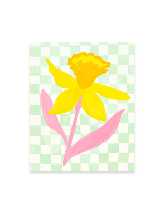 Daffodil Check 8x10" print