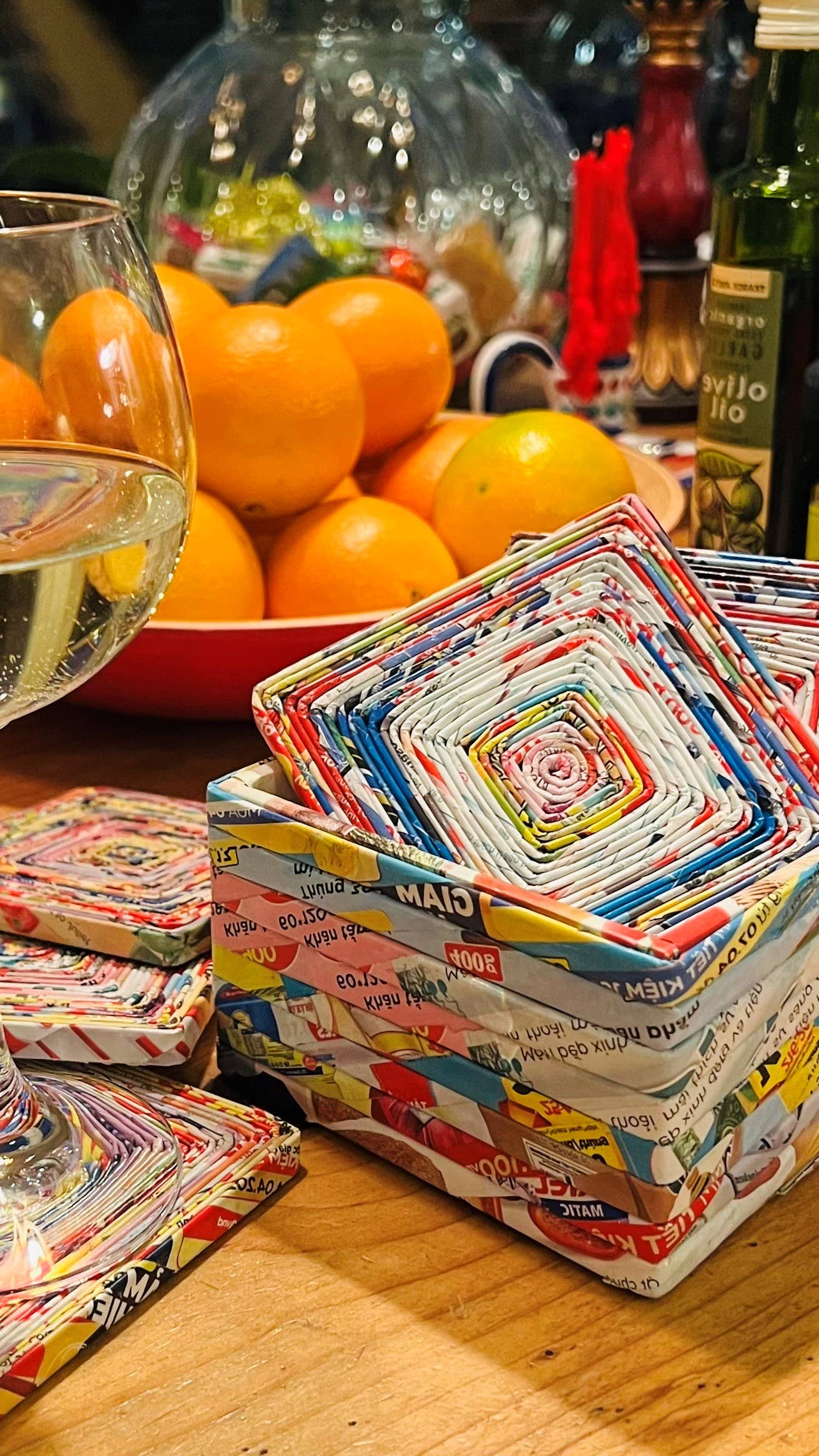 Square Recycled Paper Coasters