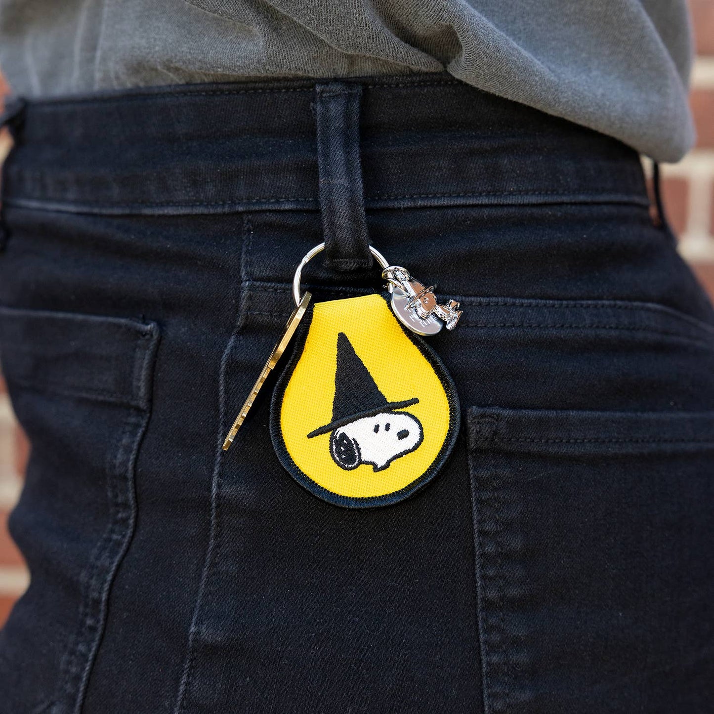 Snoopy Witch Patch Keychain