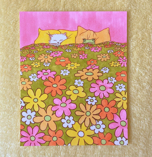 Snug Buds in Their Flower Bed print