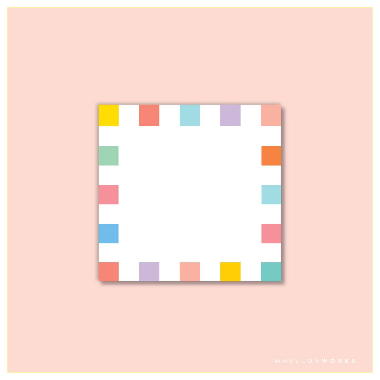 Rainbow Checkers Sticky Notes