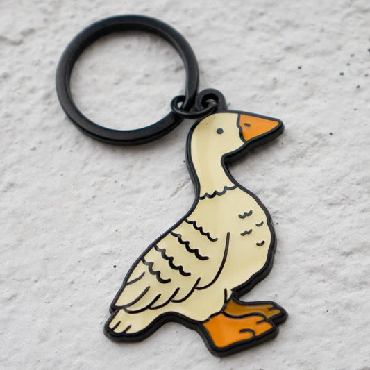Enamel Goose Keychain