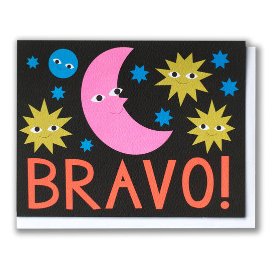 Bravo Moon and Stars Card