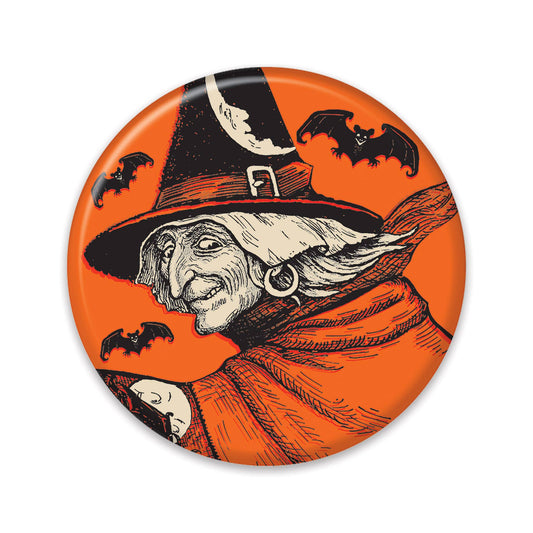 Halloween Witch Button