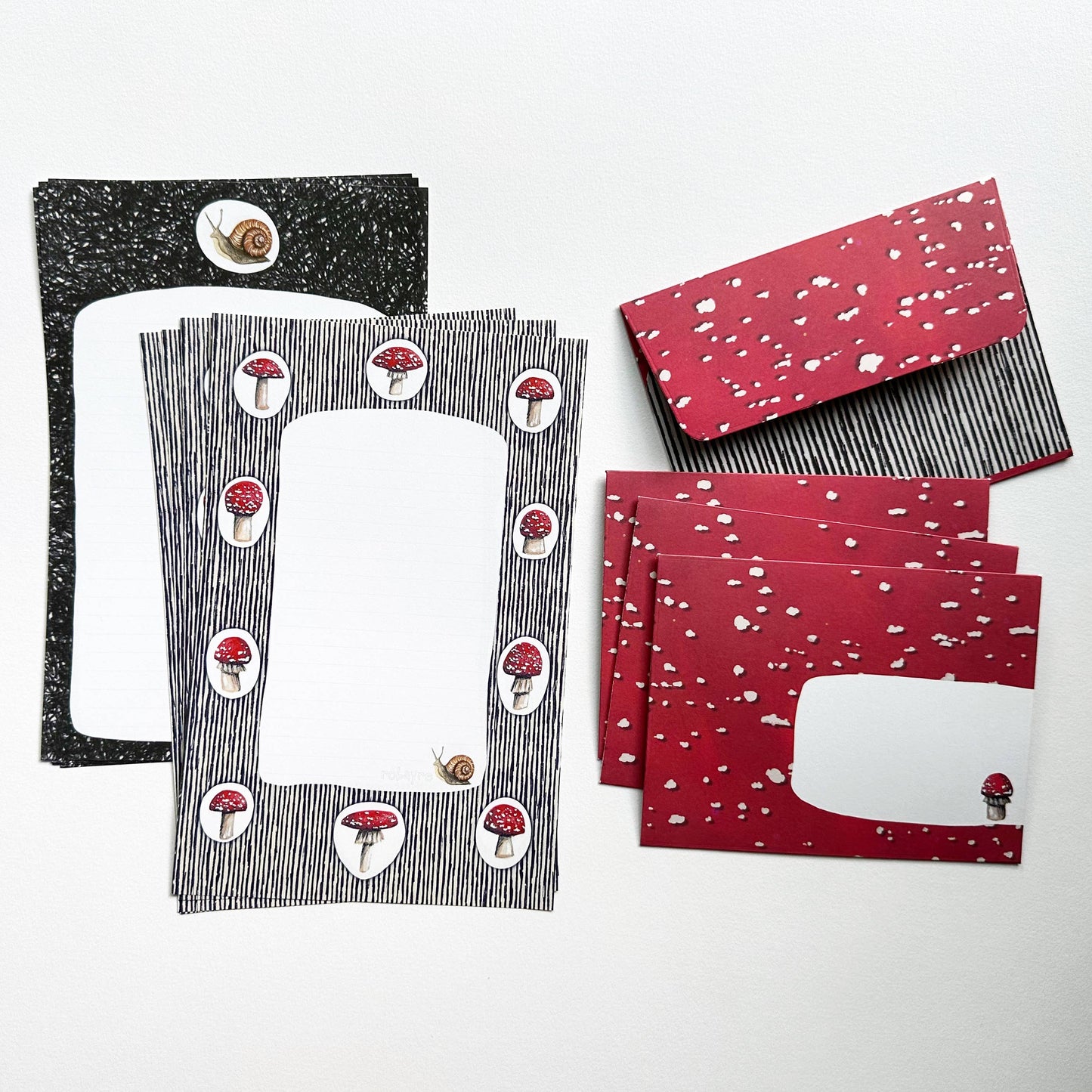 Mushroom Snail Mail Stationery Set