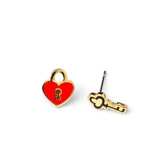 Heart Lock & Key Earrings