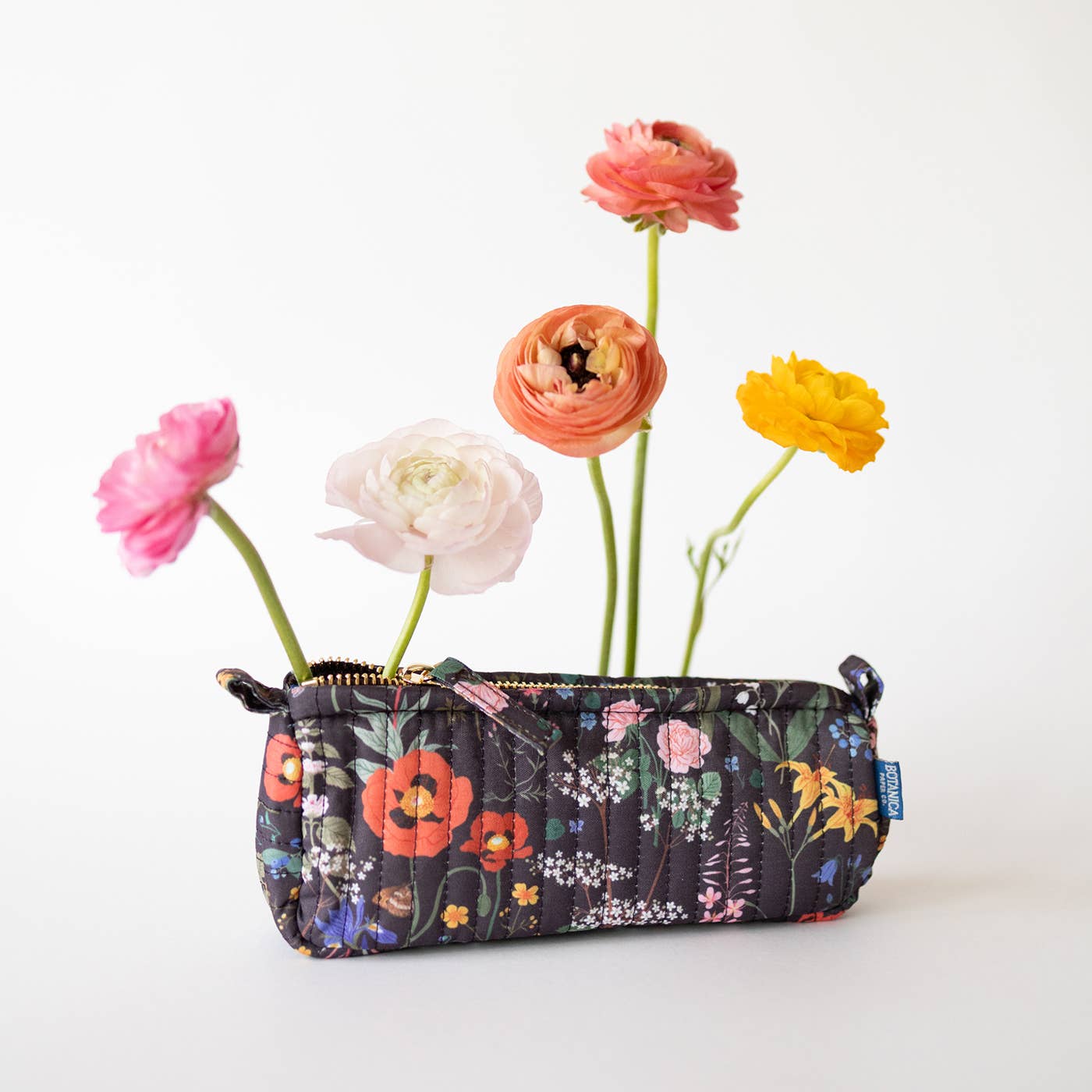 Wildflowers Quilted Pencil Pouch